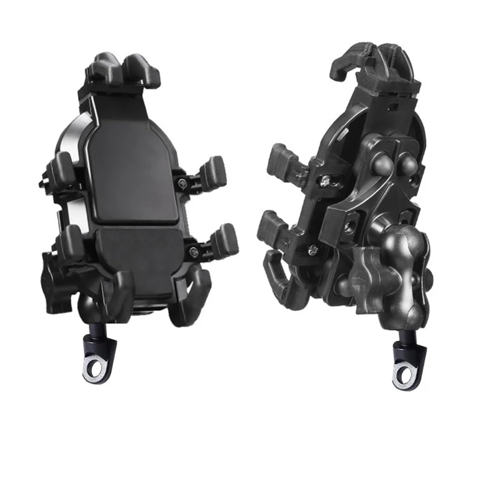 Porte Smartphon Velo Support De Téléphone De Moto avec Amortisseur pour Guidon De Vélo Support Rétroviseur Clip GPS pour Téléphone 4,7 À 7,1 Pouces Antichoc Support Telephone Velo(Mirror)