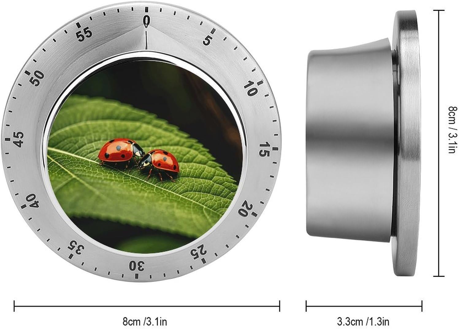 Deer Hunting Season Timer Stainless Steel Mechanical Countdown Timer for Loud Alarm Cute Magnetic Timers Time Management Tool Cooking Kitchen Timers for Baking Grilling
