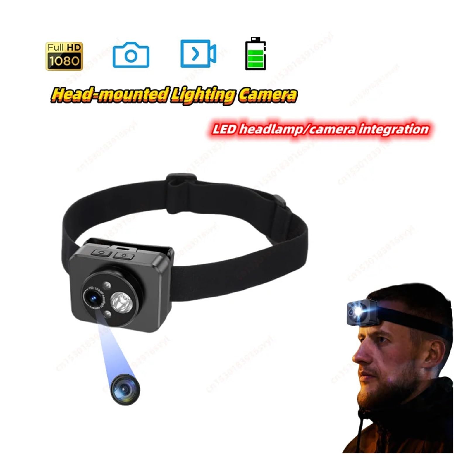 Action Camera Faro Prima prospettiva Fotocamera sportiva da 2 MP Videoregistratore a induzione manuale Smart Wave Cam con batteria incorporata