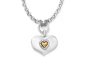 Marci Heart Silver Plated Necklace: A Glimmering Statement of Elegance
