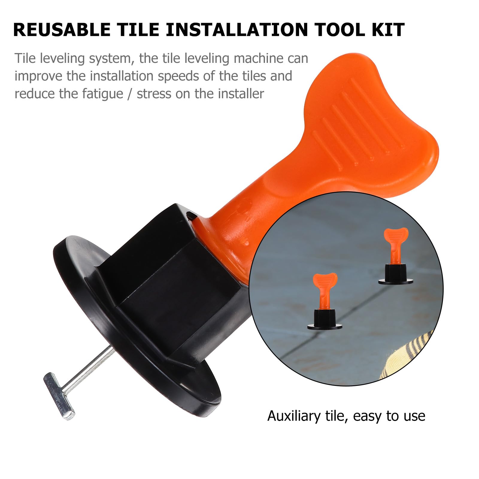 iplusmile Kit de 100 Pièces de Nivellement Carrelage Plastique Réutilisable Aiguilles Interchangeables, Système pour Murs et Sols, Accessoires de Pose et Outils de Bricolage Professionnels