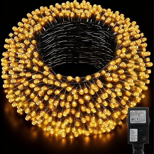 DBFAIRY 20M Lichterkette Außen, 200 LED Lichterkette Weihnachtsbaum...