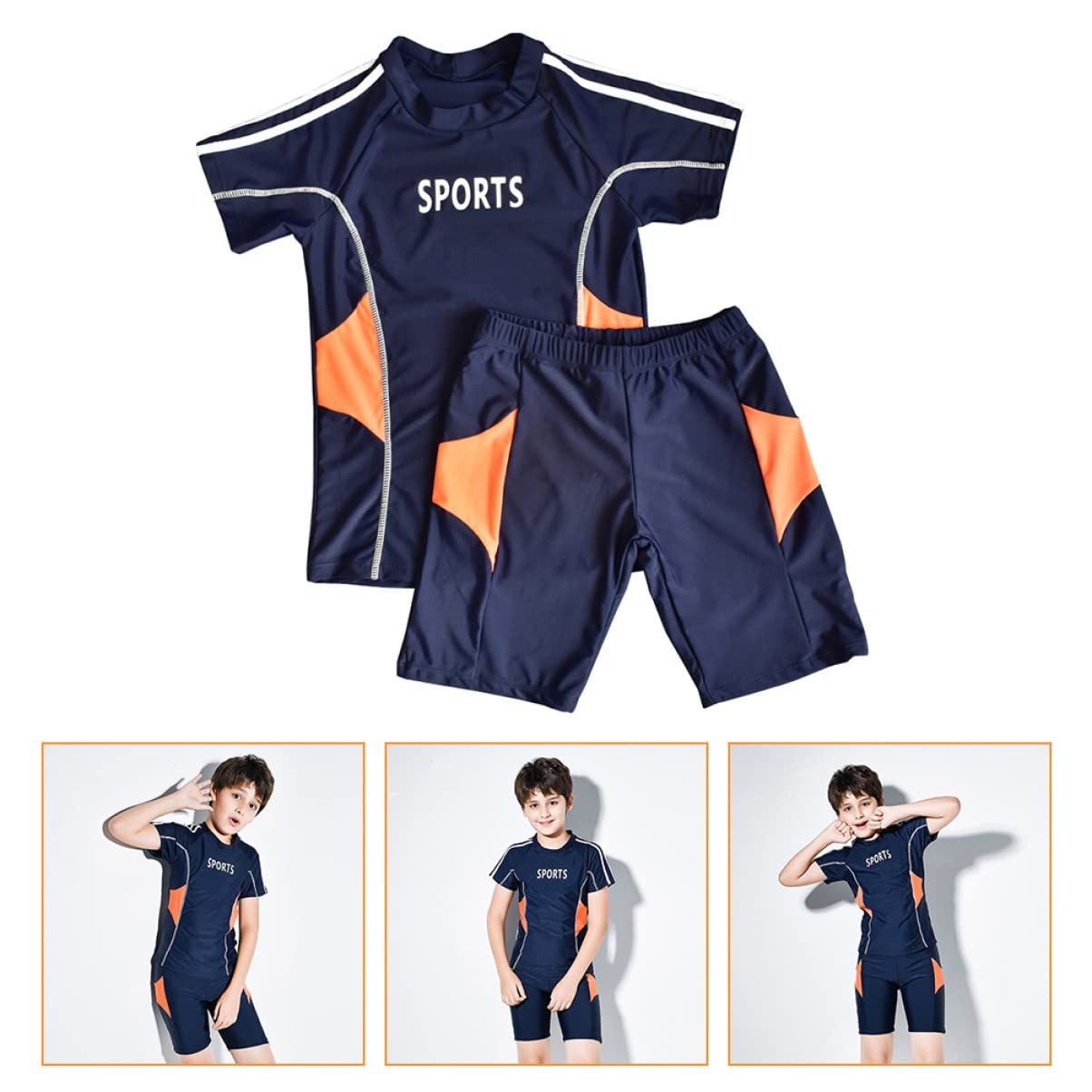 1 Set Costume Da Bagno In Nylon Pantaloni Da Nuoto Dropshipping Per Ragazzo