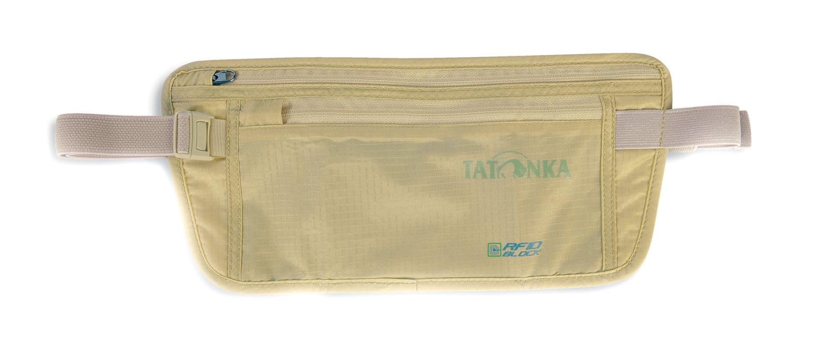 Tatonka Skin Moneybelt Int. RFID B - Flat Bum Bag with TÜV-Certified RFID Blocker and Two Zip Compartments - Waist Bag for Men and Women