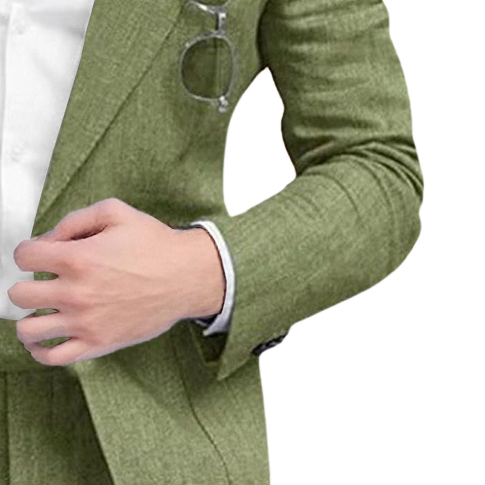 Completo da Uomo a Due Pezzi Slim Fit in Lino, Abito da Sposo Sear Sucker, Giacca e Pantaloni per Lavoro e Matrimonio.