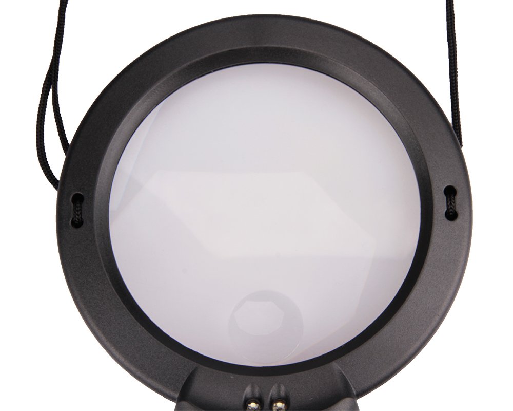 Lupa de Mano con luz, 2X 6X LED iluminada, Lupa de Lectura Ajustable, Lupa de Escritorio Grande, Lupa de luz para Libros, Lectura, Costura y Manualidades.