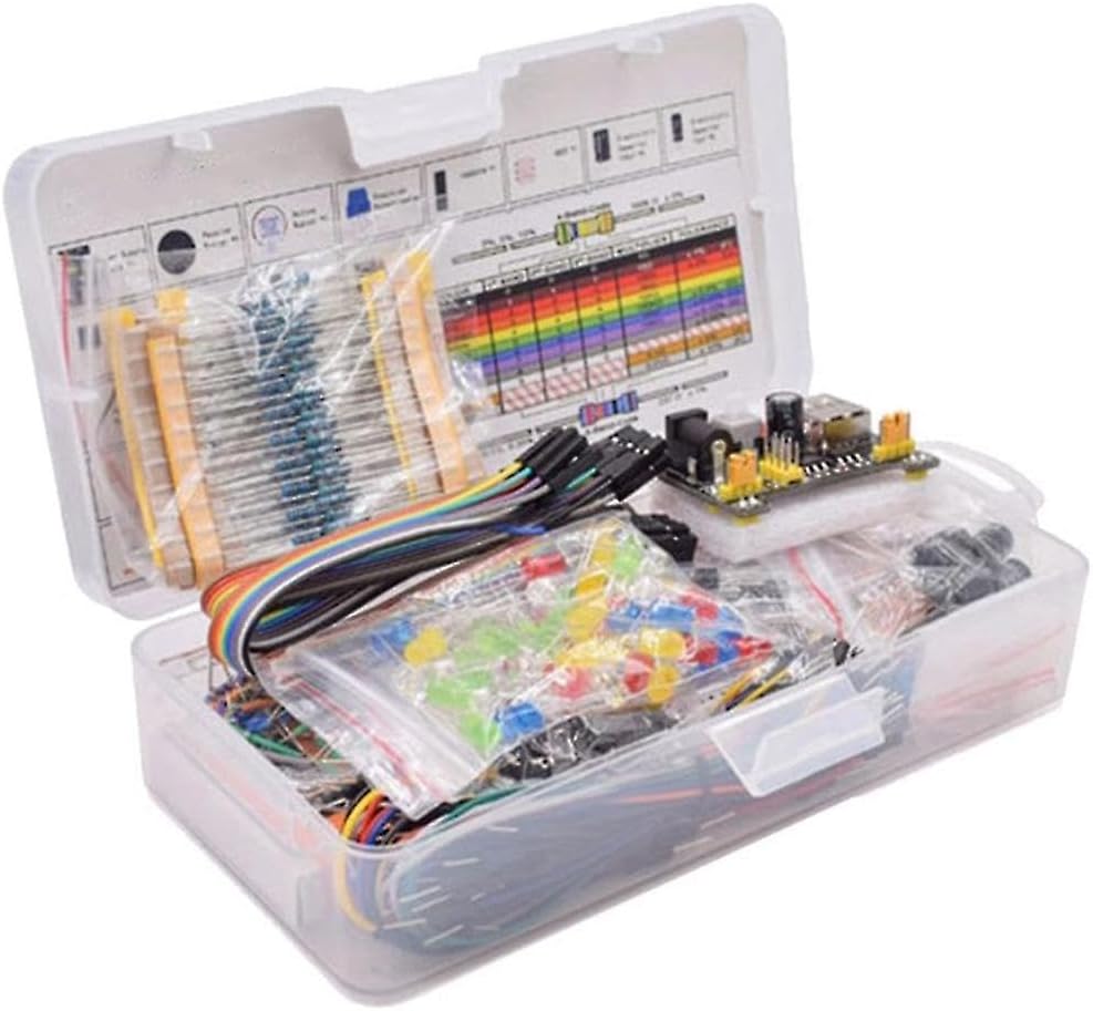 Zestaw startowy komponentu elektronicznego z 830 punktami wiązania, rezystor kablowy, kondensator, potencjometr LED, do Arduino R3