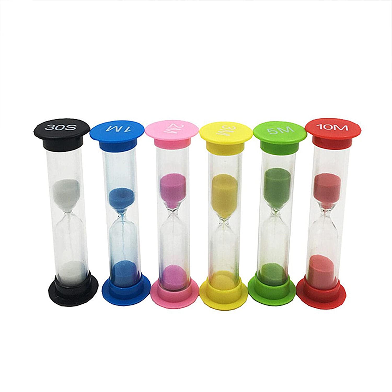 6PC Clessidra Colorato Sandglass Sabbia Orologio Timer Sabbia 3 Minuti