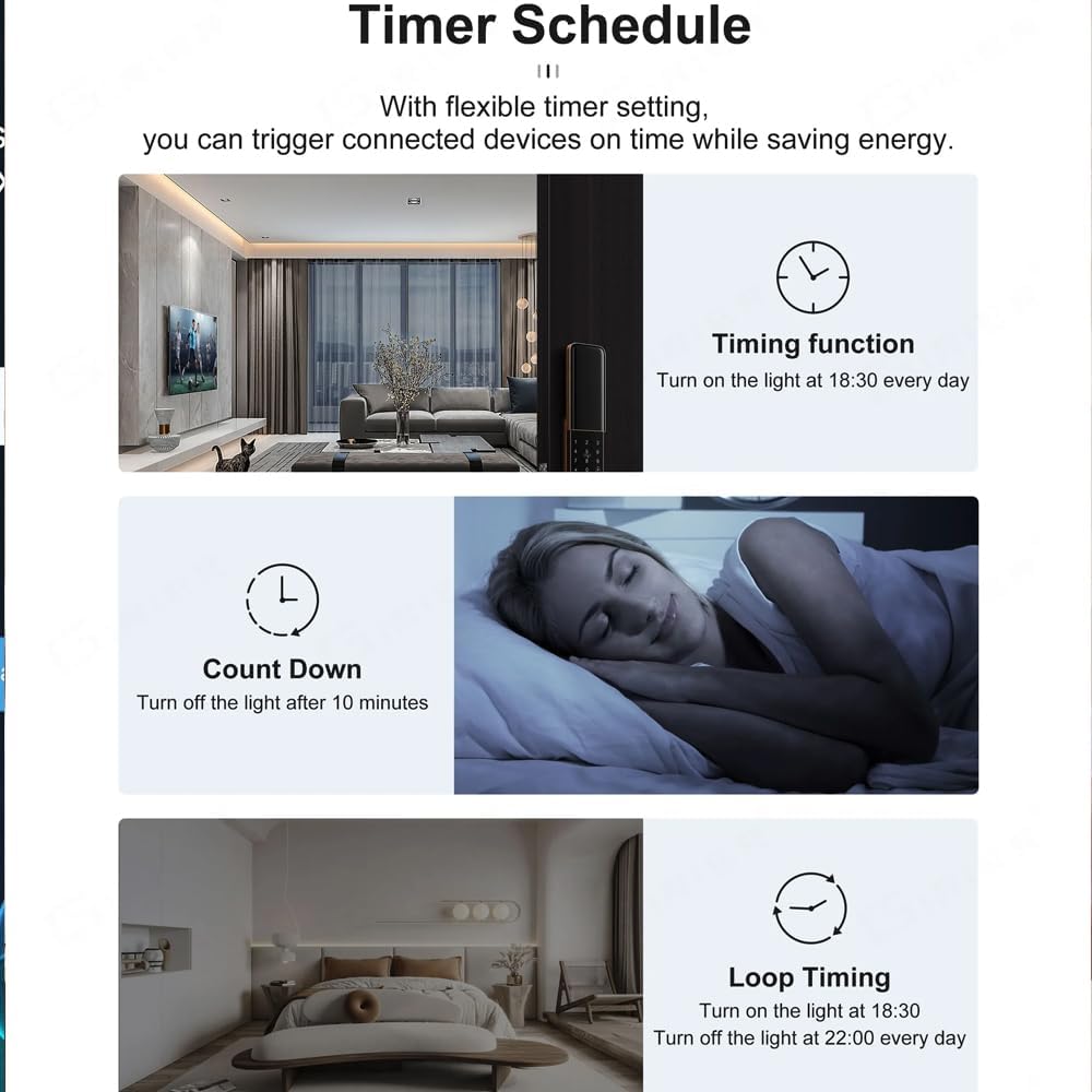 Yueyang Interruttore Intelligente WiFi Relè Wireless 1 Canale DC 12/24V AC 100-240V, Modalità Jog/Blocco, APP Tuya/SmartLife Telecomando, Contatto a Secco, Funziona con Alexa Google
