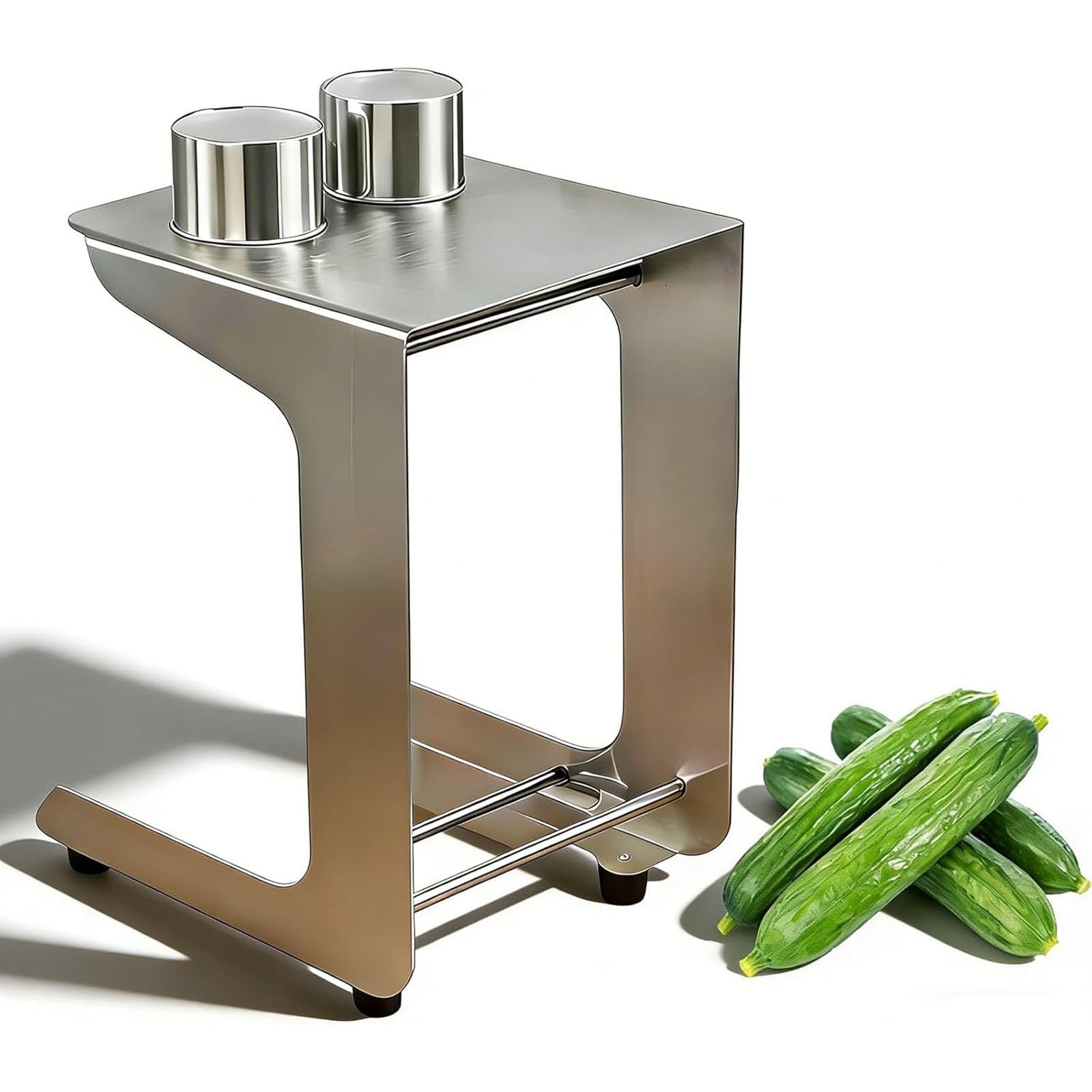 Taglia cetrioli manuale, taglia carote portatile con 2 lame, diametro di taglio 45 mm, superficie di taglio liscia e precisa, ideale per insalate, cucina, sushi e preparazione dei pasti
