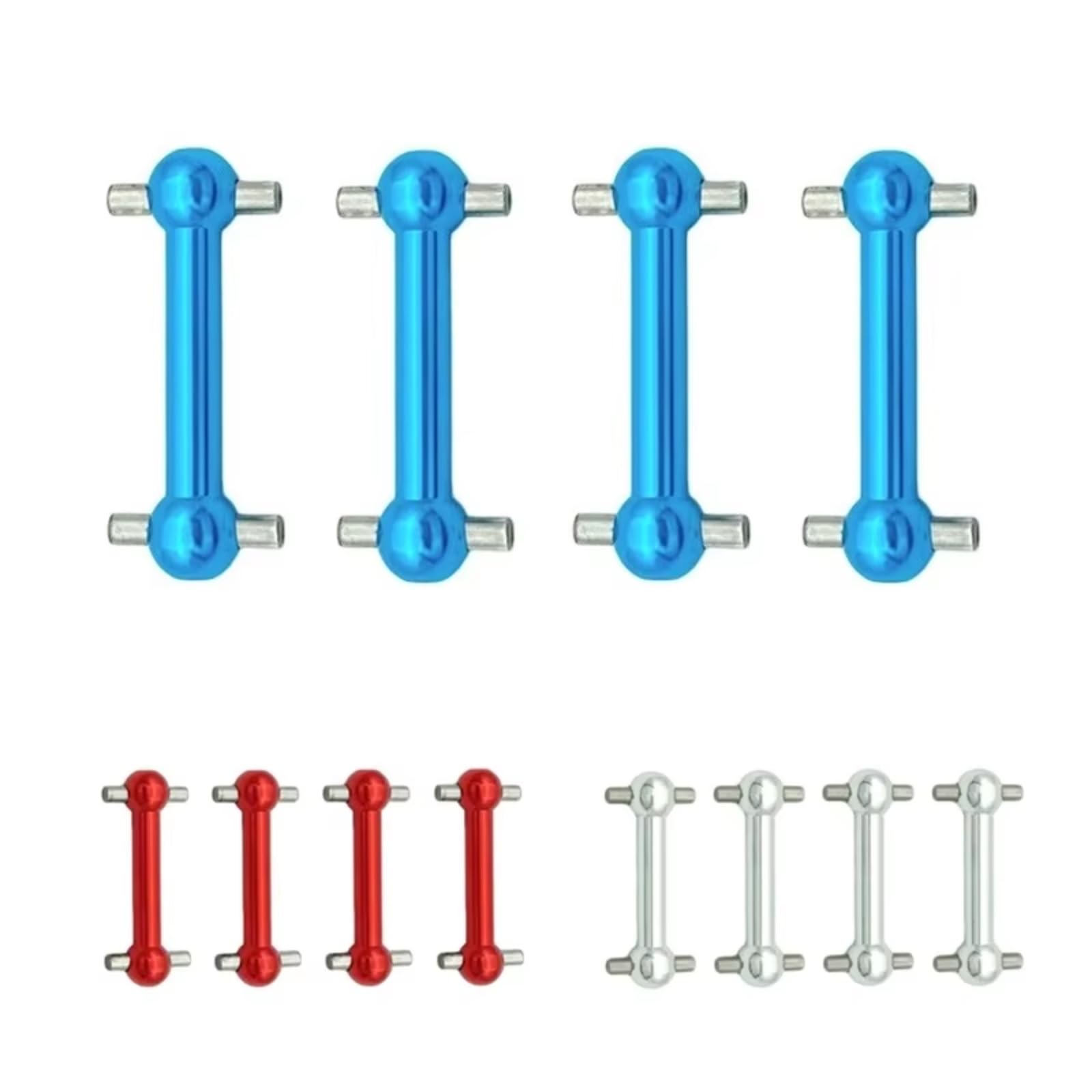 Transmission Arbre RC Pour Tamiya Pour TT01 TT02 TT01D TT01E TA04 1/10 Arbre Transmission Universel Métal CVD 53792 Dogbones Pièces Mise Niveau Voiture RC(Blue
