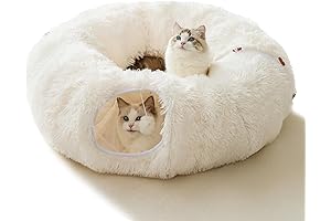 Plush Cat Tunnel with Cozy Cat Bed for Your Furry Friends