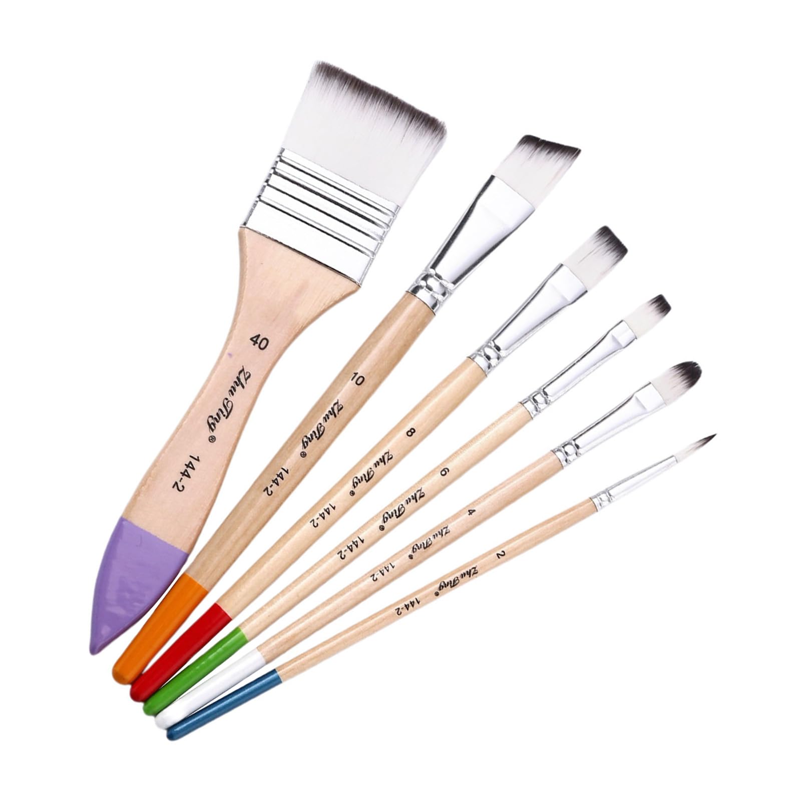 6 Pcs Nylon Hair Painting Brush Artist Paint Brushes Art Painting Watercolor Paint Drawing Supplies