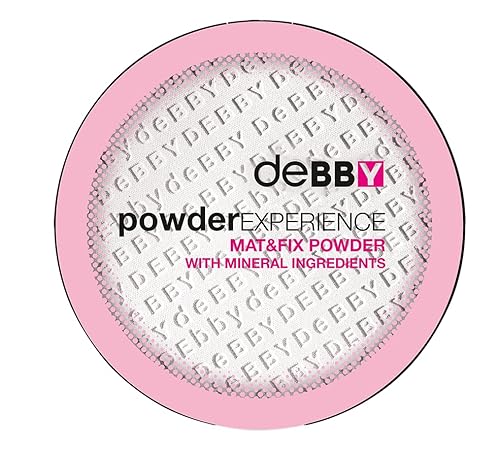 deBBY, powderEXPERIENCE MAT&FIX POWDER, Cipria Trasparente Opacizzante con Ingredienti Minerali, Finish Naturale, Arricchita con Jewel Powder per Uniformare e Mattificare l'Incarnato, Colore 00