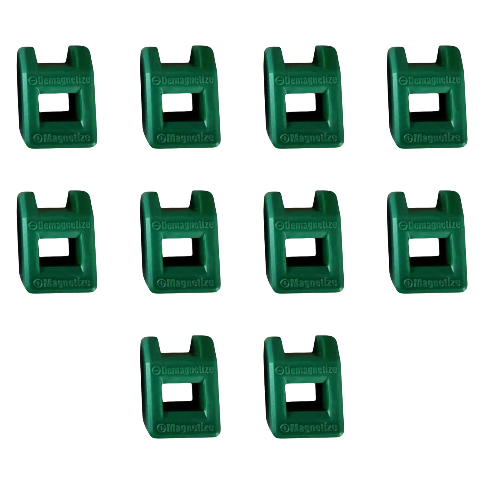 Newft Dark Green 10Pcs 2 In 1 Screwdriver Magnetizer Demagnetizer Tool For Furniture Assembly And Electronics Maintenance Tasks Block