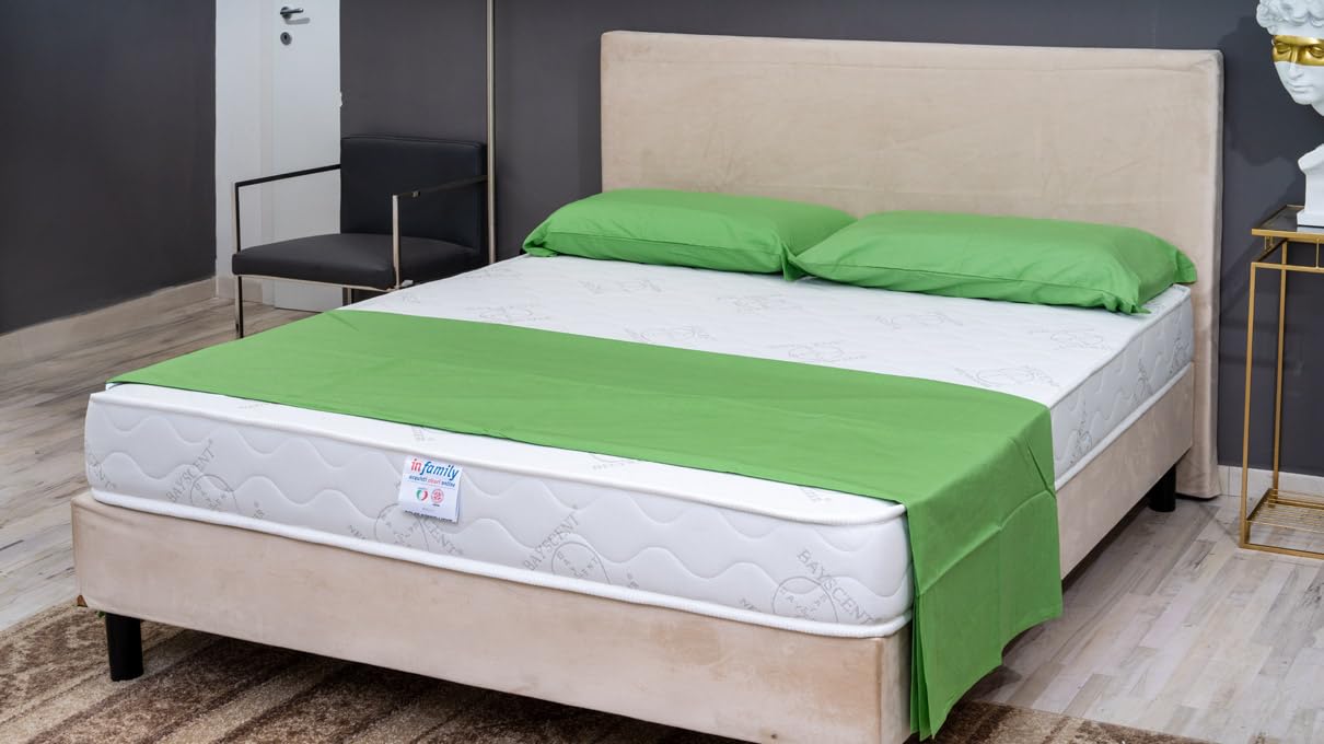 INmaterassi - Materasso Dolce Sonno Light in Memory Gel e Waterfoam, 11 Zone Ergonomiche, Rigidità Media, Rivestimento Anallergico e Antiacaro, Alto 18 cm, Letto Matrimoniale 160 x 190 cm