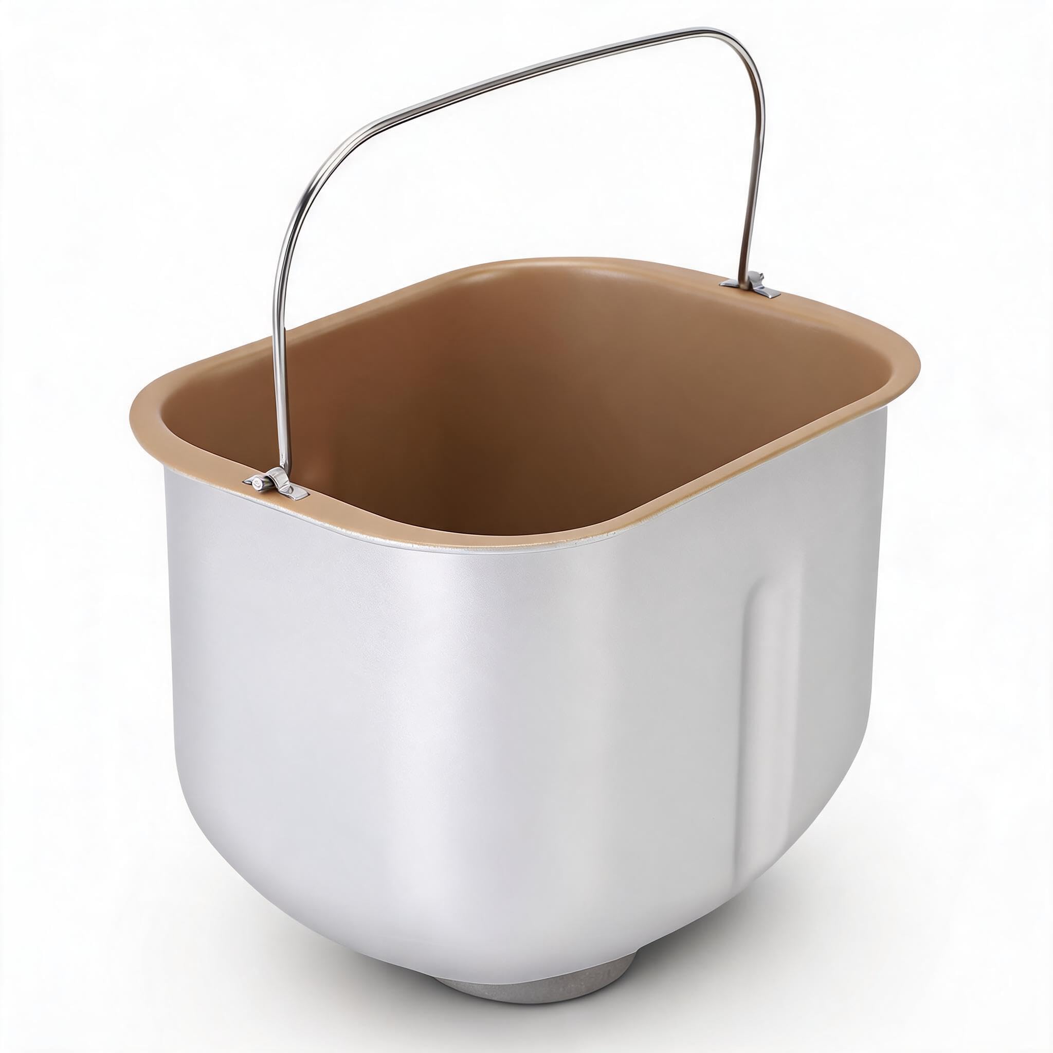 GOWENIC Máquina de pan para hornear cubos, acero inoxidable fabricante de pan de repuesto interior con revestimiento antiadherente amasado remo para panaderías comerciales en casa
