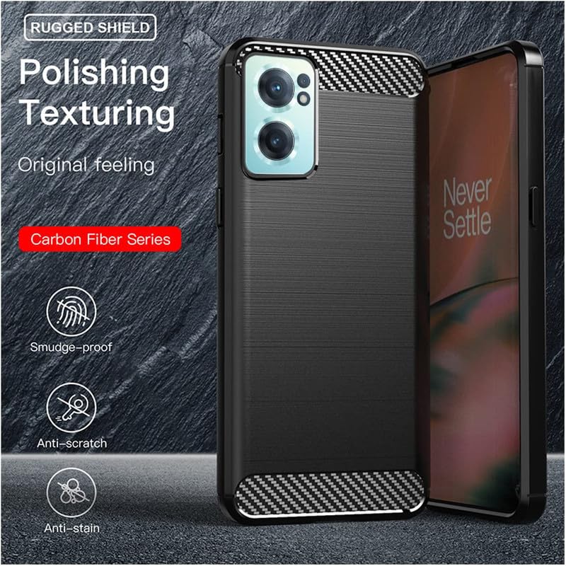 Image of Hybrid Carbon Fiber Back Case for OnePlus Nord CE 2 (Black)