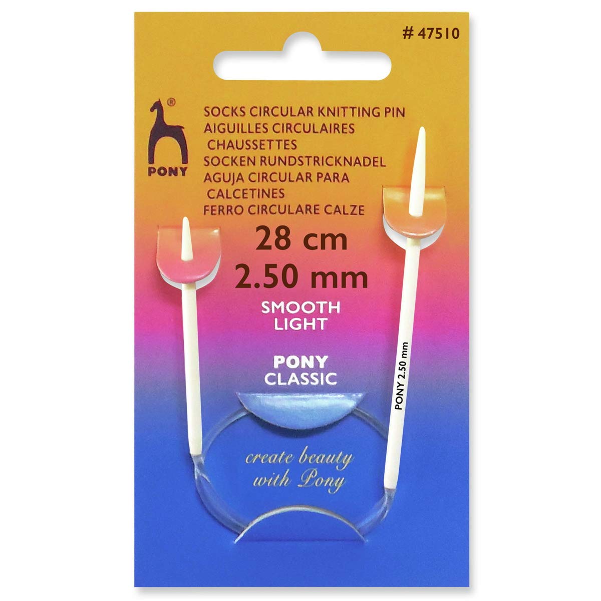 Pony Sock 28cm Fixed Circular Knitting Needles - 2.50mm (P47510)