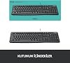 Logitech K120 USB Wired Keyboard, With Numerical Keypad, Liquid Spill Resistant, Turkish Q Keyboard, Black