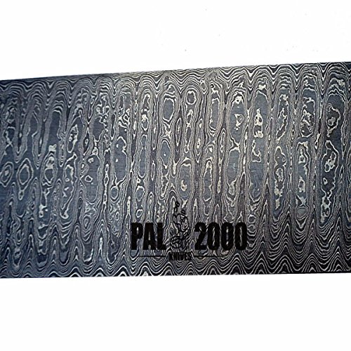 Handmade Damascus Steel Bar - Custom Damascus Steel Billet - Blank Blade - Blade Pattern - 12" x 2" x 5mm (8704)
