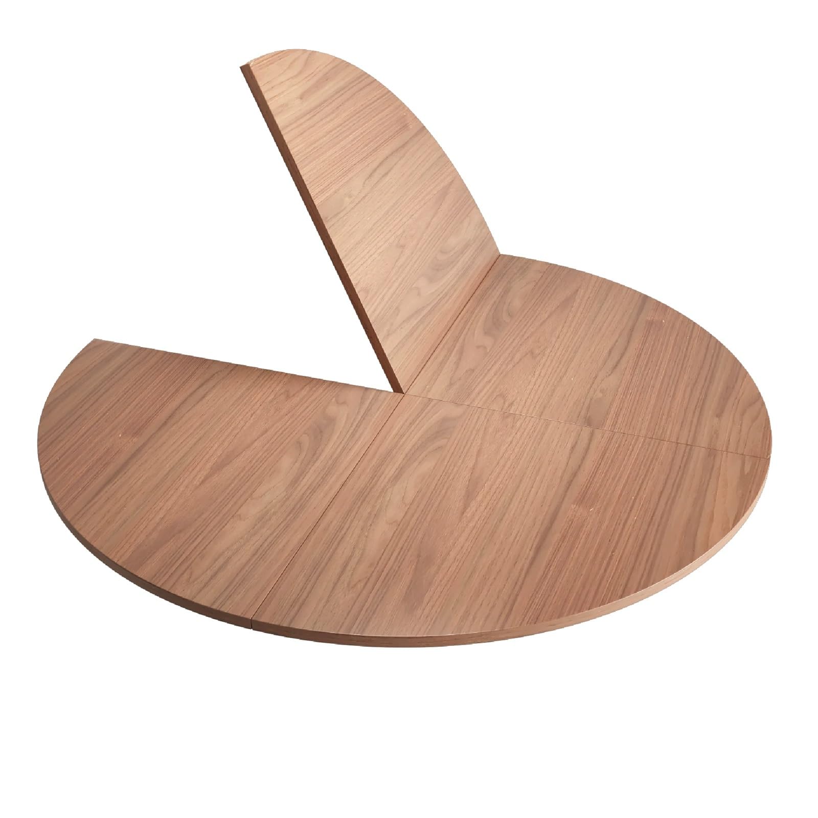 Four-fold Collapsible Round Tabletop Extension Panel, Replacement Tabletop, Legless Temporary Card Table, Suitable For Home, Backyard, And Dining Room Use(Walnut,Diameter 180cm/70.9in)