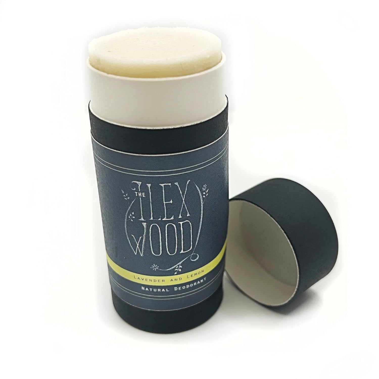 The Ilex Wood - Desodorante natural de lavanda y limón - 70 ml. En tubo de cartón ecológico, vegano, sin plástico, sin alcohol, sin toxinas, sin sales de aluminio y sin crueldad animal