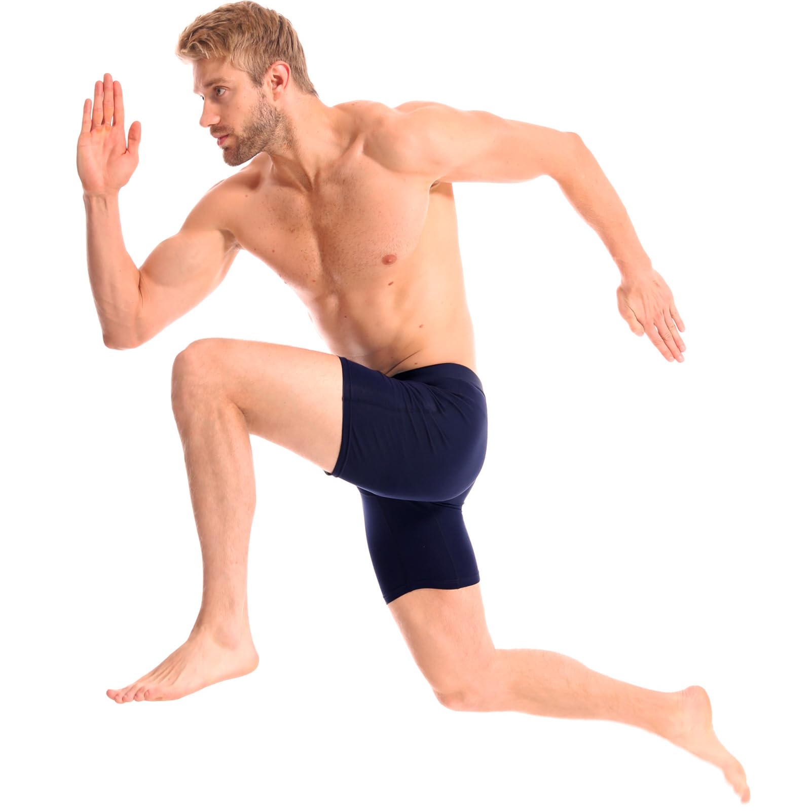 Nuofengkudu Hombre 4 Pack Largos Calzoncillos Boxer Algodón Sin Costura