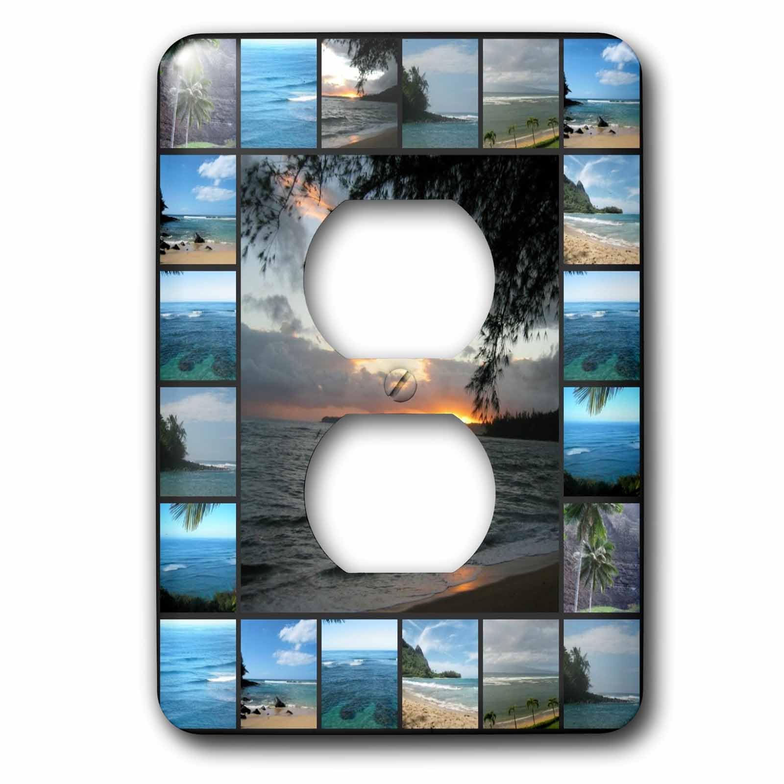 Plaque pour 2 prises décorative Hawaii Sunset 3dRose lsp_32634_6 installation murale