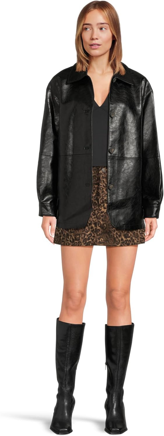 Levi's Womens Levi's Women's Relaxed Fit Faux Leather Blazer - Image 6