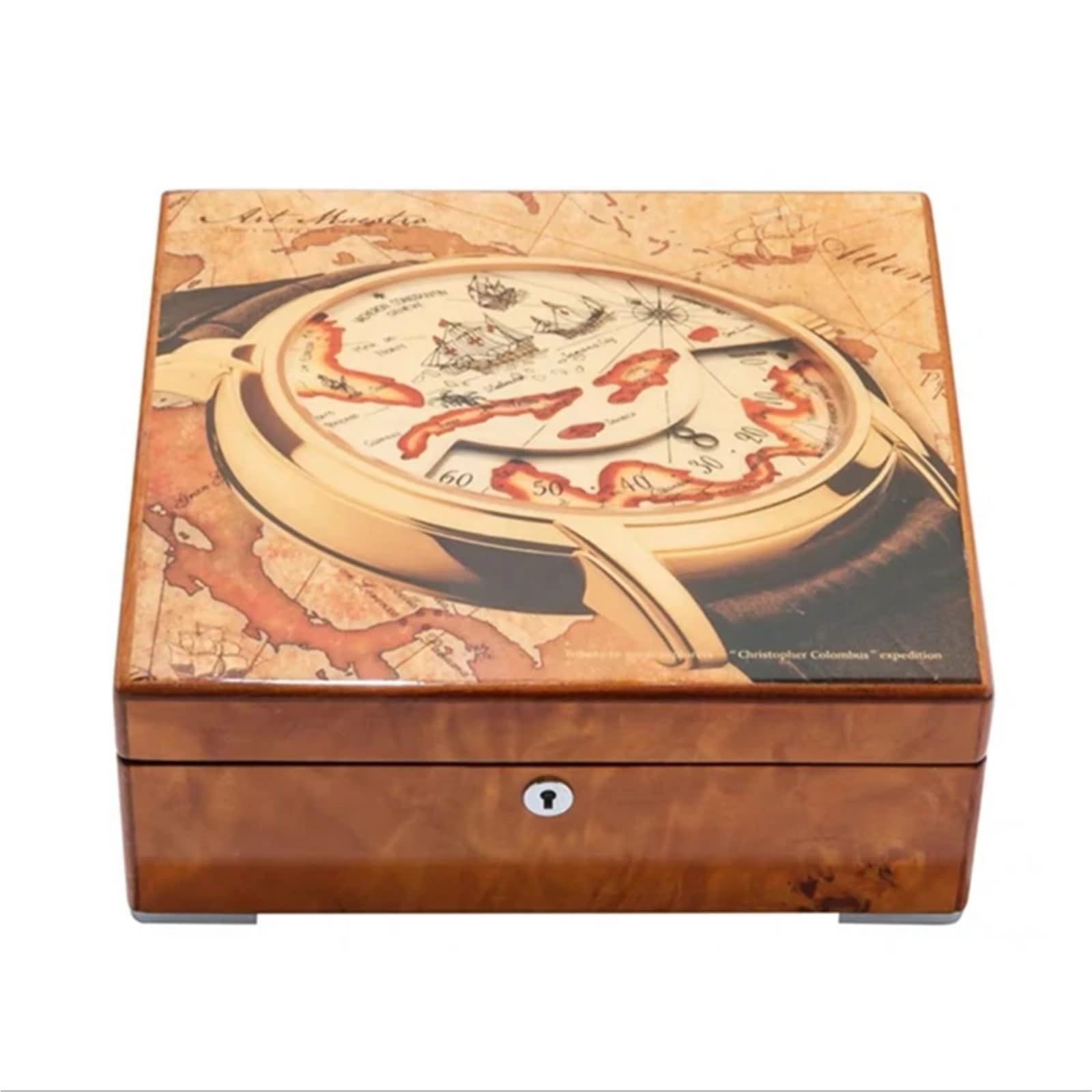 SHENJMAI Watch Box 8 Slots Wood Watch Storage Boxes Solid Display Case With Lock Women Wooden