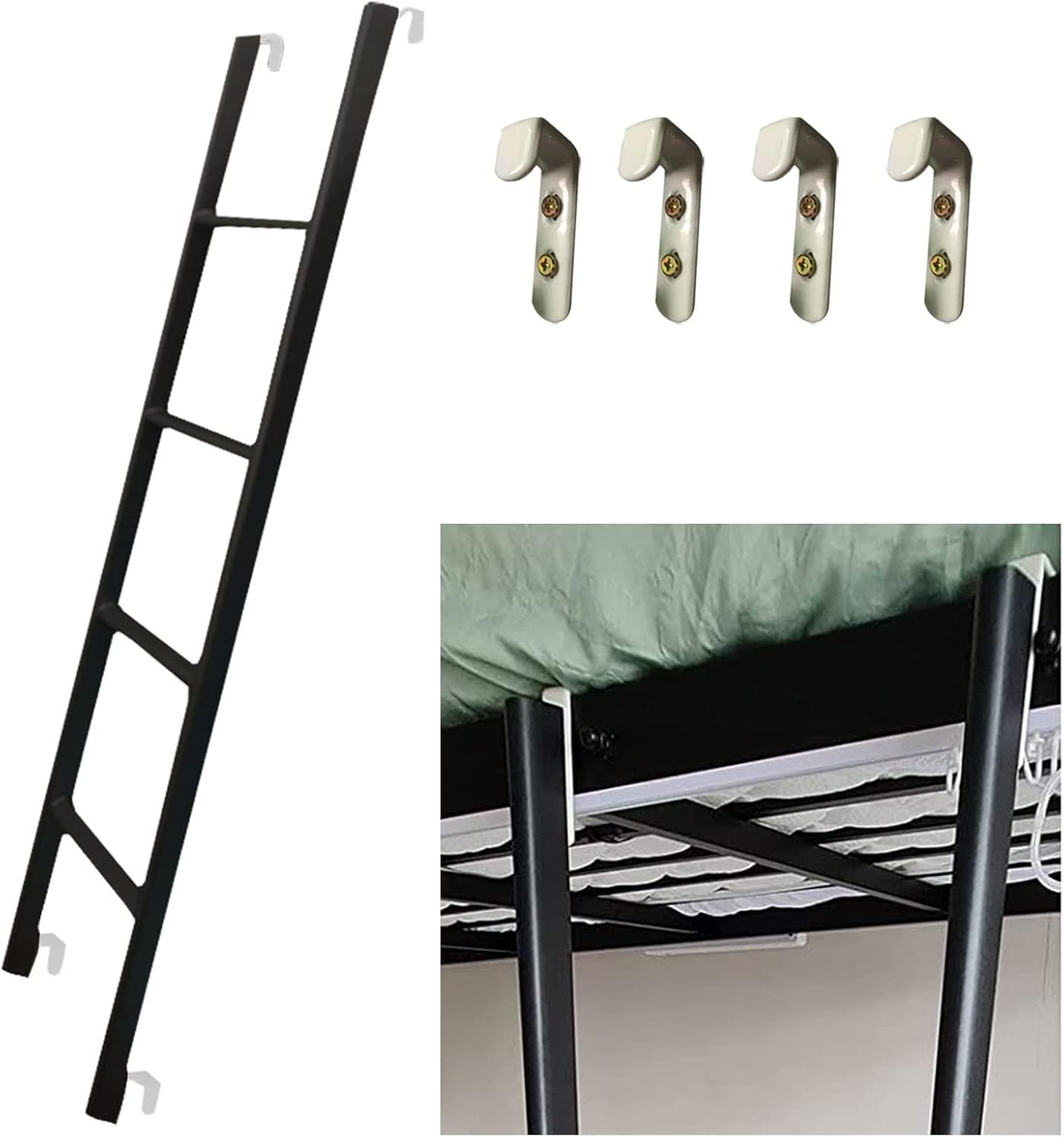 Bunk Ladder 55 Inch for Rv Bed/Attic/Camper/Apartment, Adults Seniors Metal Loft