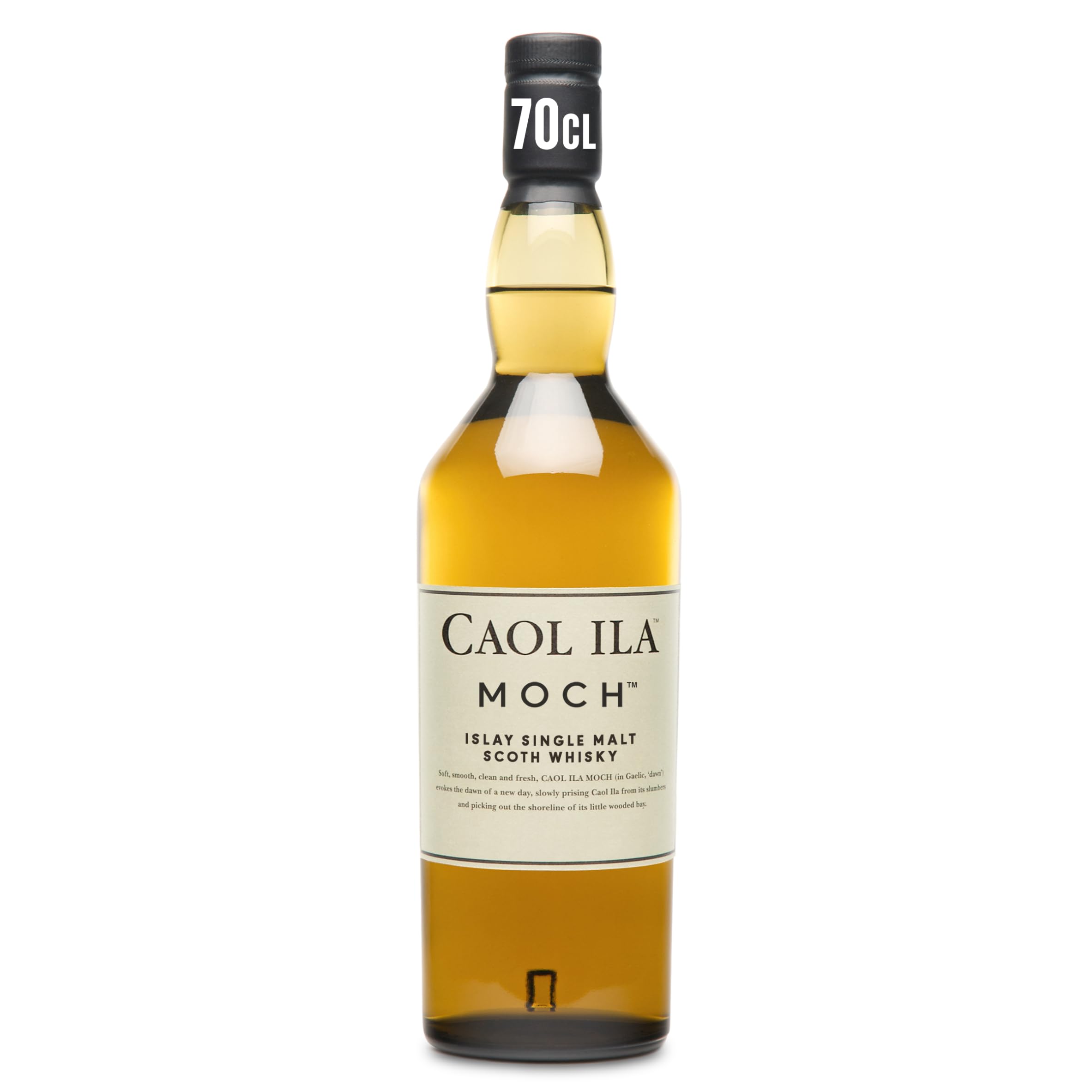 Caol Ila Moch Single Malt Whisky, 43 % vol, 70 cl, Weich, Cleaner und frischer Islay Single Malt Scotch Whisky, Torfiger Whisky, Würzig, Ausdrucksstark und hell