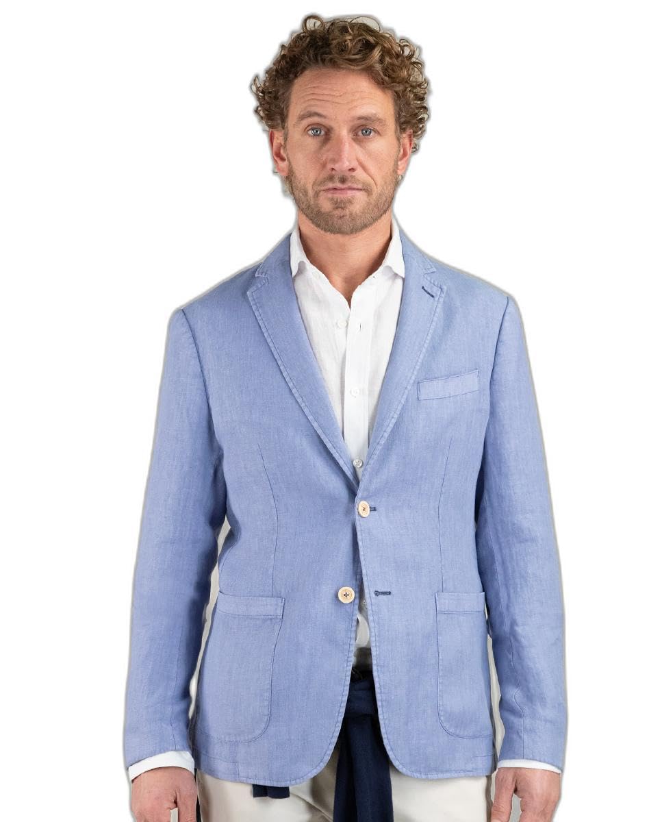 El Ganso Americana Lino Garment Dyed Azul