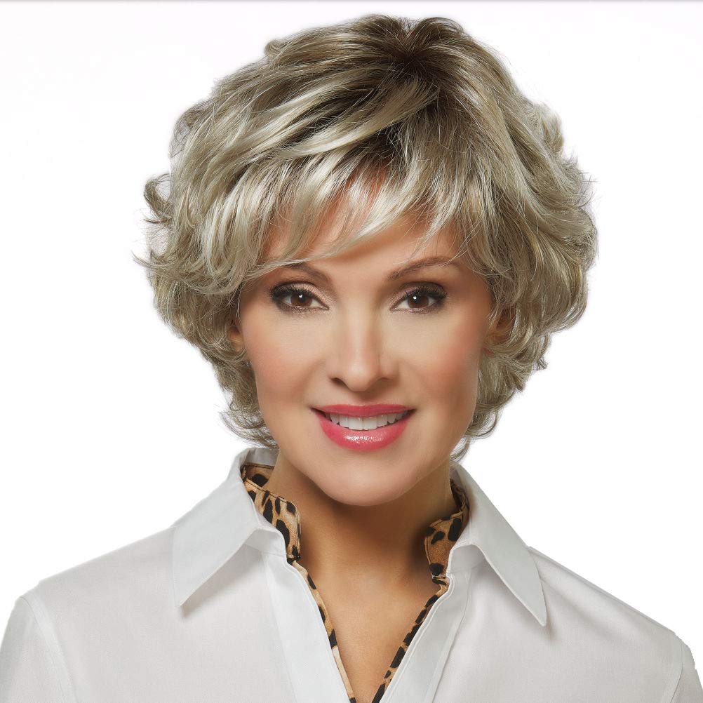 Henry Margu (Lindsay - Synthetic Front Lace Wig in 10_613GR 10/613GR Light ash blonde with platinum blonde highlights and medium brown roots