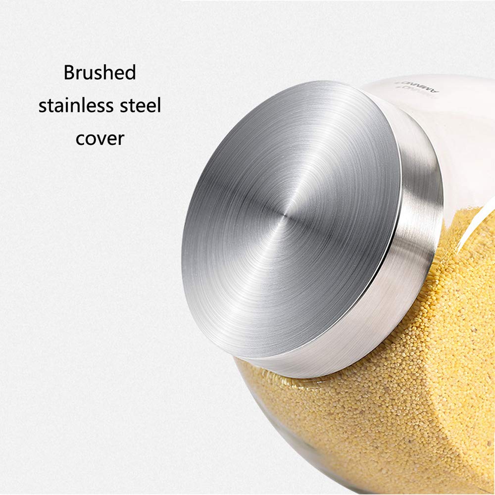 Contenitore Contenitori Alimentari, Contenitori per la Conservazione degli Alimenti, Contenitori per la Conservazione con Airtight Coperchi, per tè, caffè, Riso Durevole, D