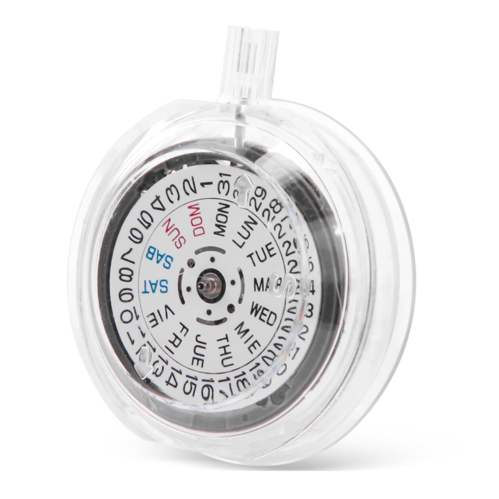 NH36 Uhrwerk mit englischem Datum, Woche, automatisches 3,8-Uhr-Uhrwerk, mechanische Ersatzteile, weiß