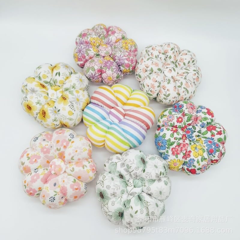 Pin de calabaza for cojín, herramienta alfiletero tela, almacenamiento agujas coser DIY, práctico accesorio costura con aguja muñeca impresa, 2 uds Para BisuteríA Bordado Y Bricolaj(002)