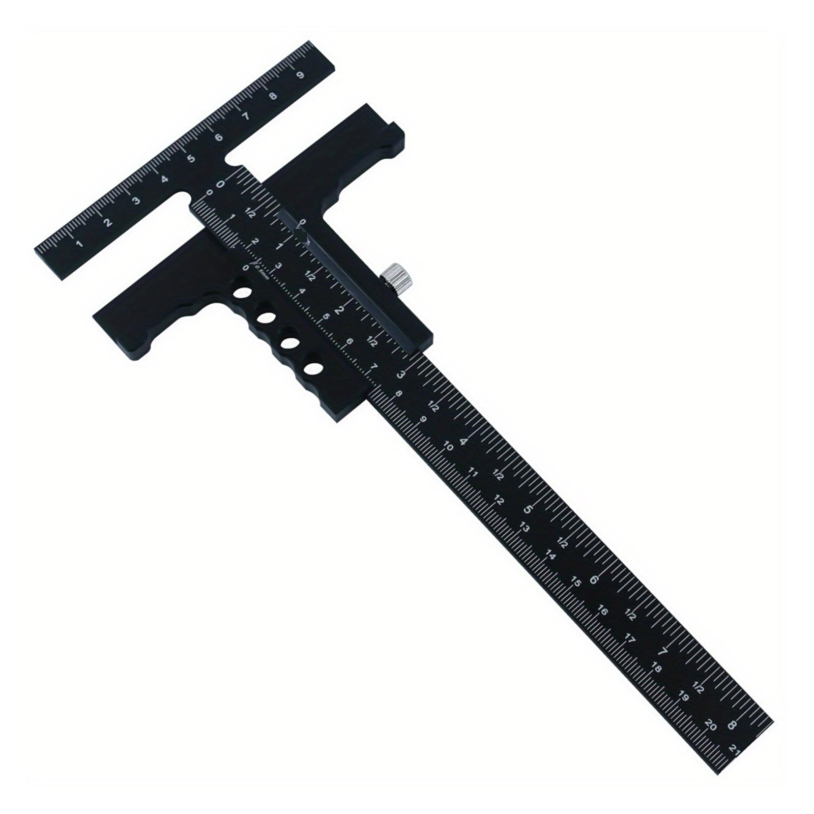 escuadra (herramienta de carpintero) Calibre de trazado for carpintería, calibre de marcado deslizante de aleación de aluminio, herramienta de regla de marco de marcado de medición de trazado cuadrado