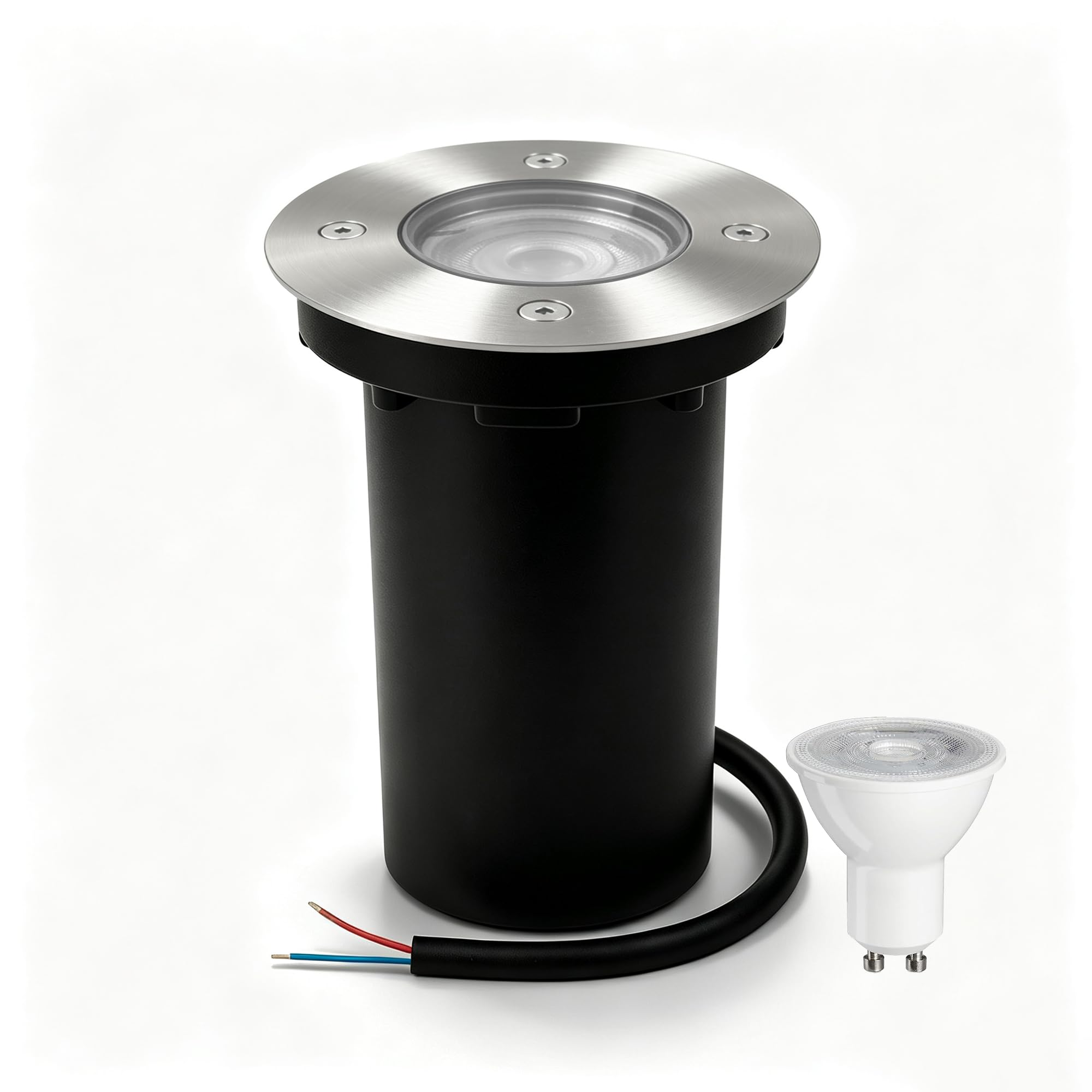 YOVGQOLV Outdoor Recessed Ground Light IP67 Waterproof 230V,Silver