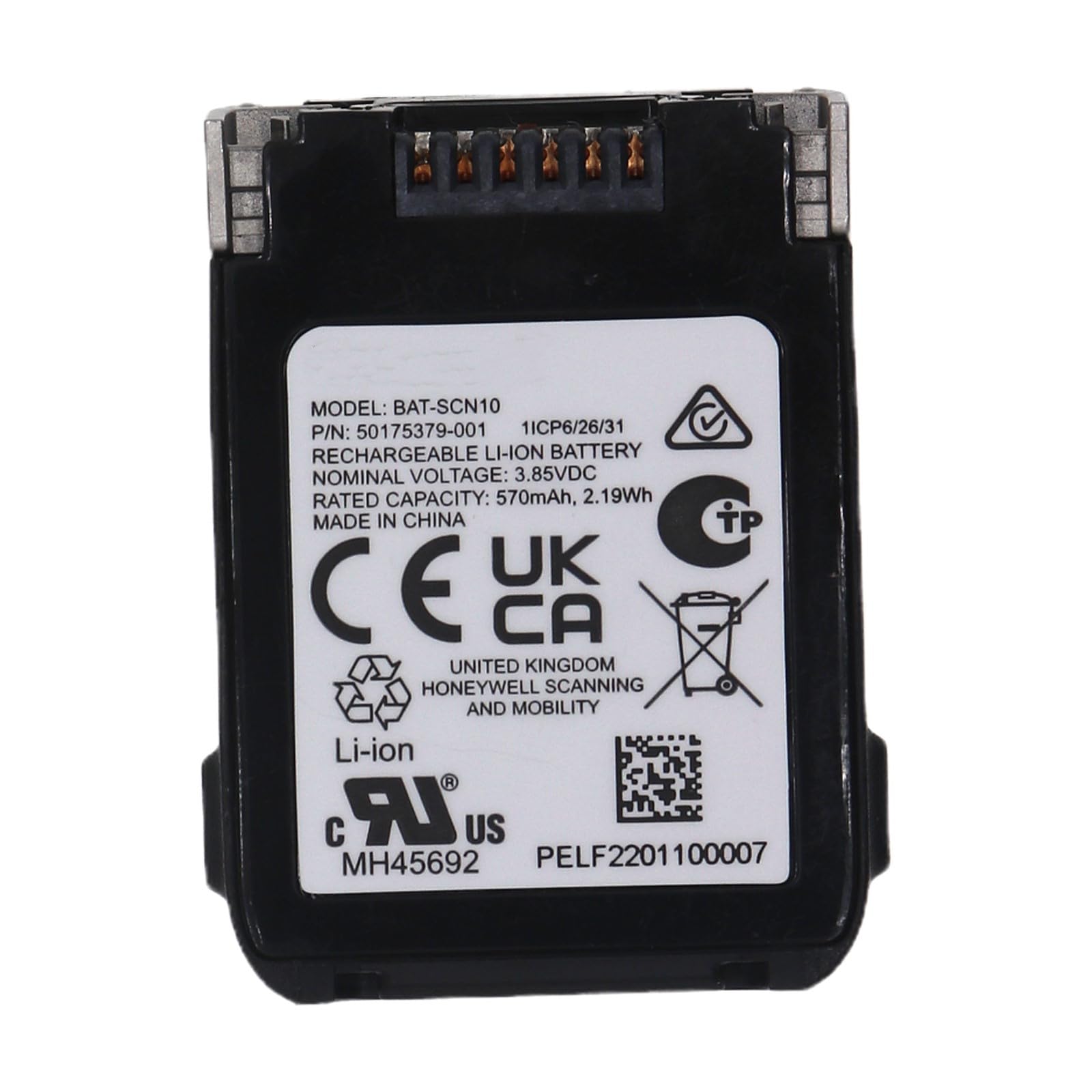 Replacement Battery for 8675i Wearable Scanner,fits Part No. BAT-SCN10 50175379-001 570mAh / 2.19Wh