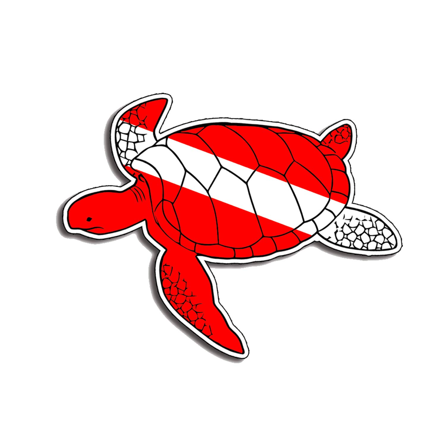 Diver Down Flag Mahi Dolphin Vinyl Decal - 5x3 Inch Waterproof Sticker For Cars, Laptops & Coolers