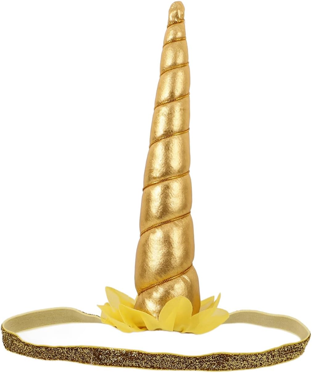 PRETYZOOM Cute Unicorn Horn Headband Shiny Hair Accessory for Halloween Cosplay and Birthday Parties Whimsical Design for All Ages Fun Unicorn Costume Headband