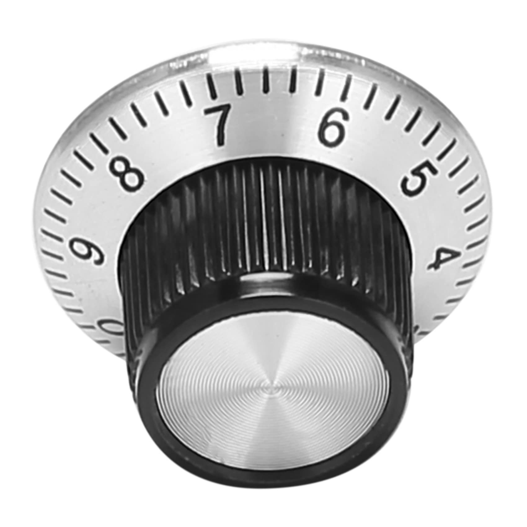 80 Potenciómetros con Pomo de Metal con Giratorio de 0-9 para Pomo de Eje de 6 mm.