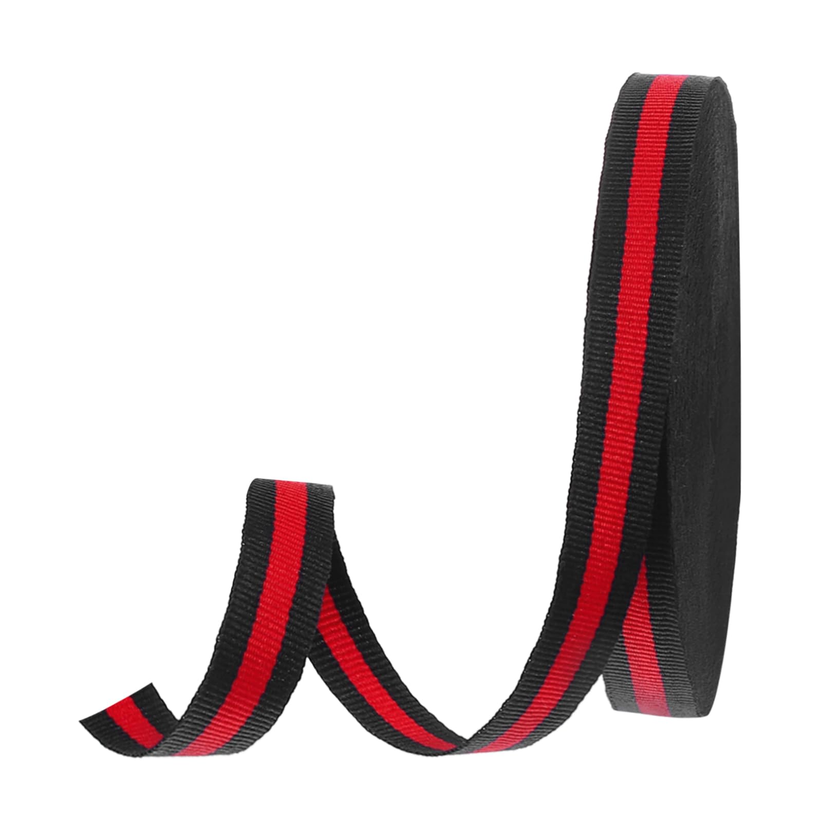 PATIKIL 5/8" Black Red Striped Grosgrain Ribbon