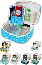 Chanceux Vanity Bag Waterproof Organizer | Makeup & Accessories | Compact Toiletry Bag for Women & Girls | Perfect for Travel | Pouches & Luggage Organizer Bags - Blue Paris Vanity