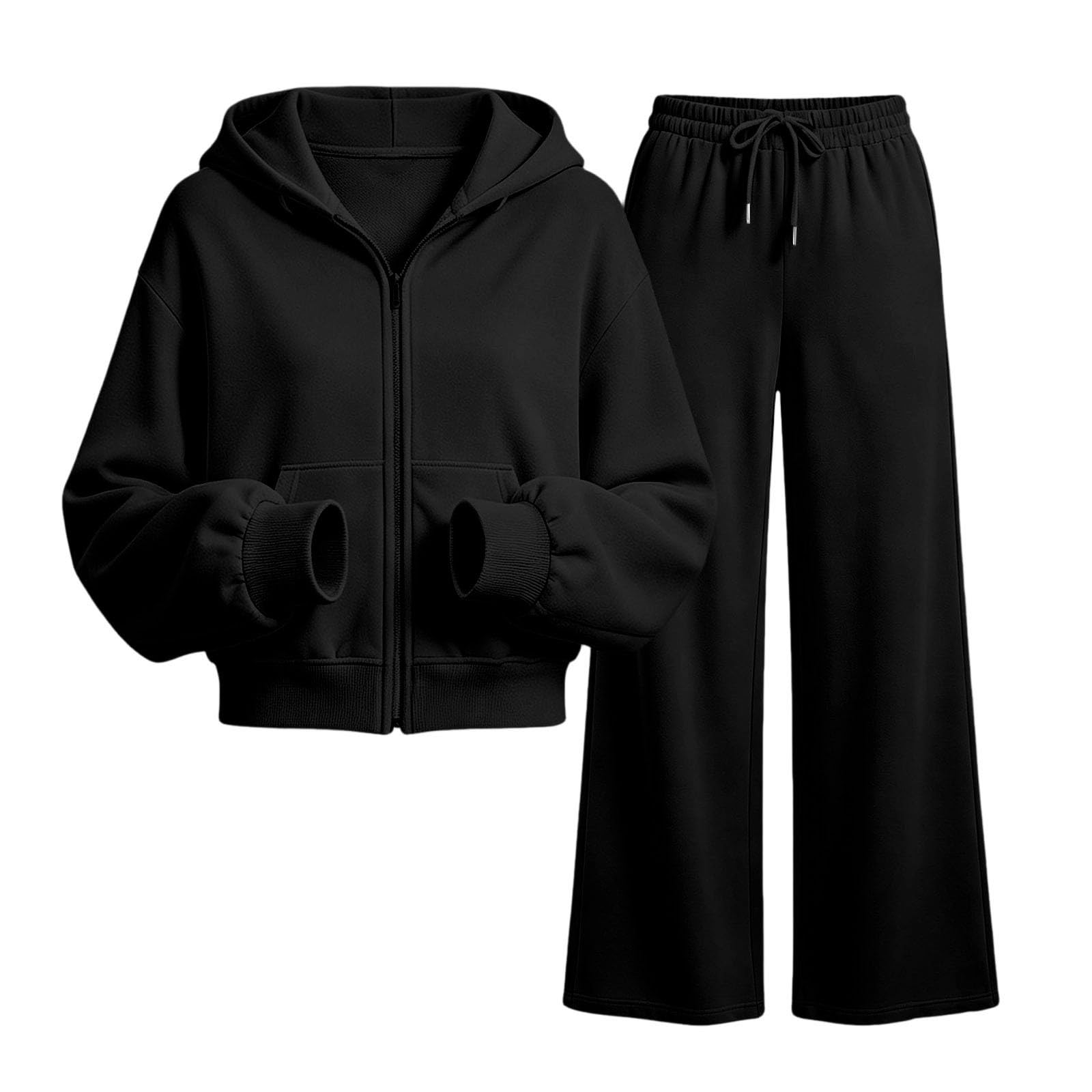 Completo Tuta Donna Felpa e Pantaloni Completo per Jogging Correre Fitness