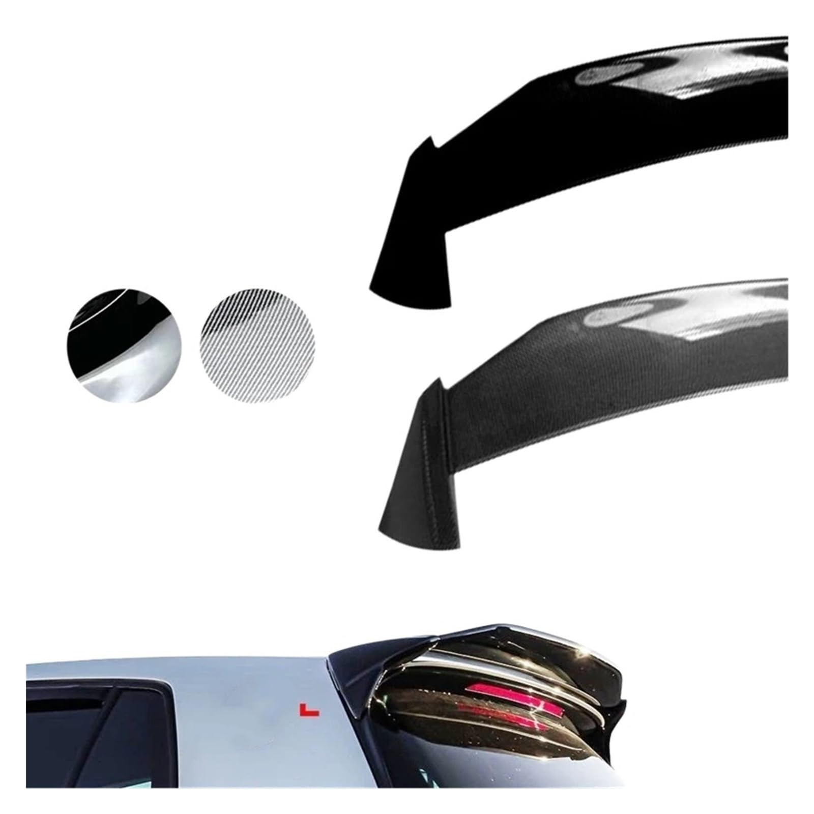 Kompatybilny z Golfem MK7/7.5/TSI/R/RL/GTI/GTE zmodyfikowany tylny spojler akcesoria Hatchback Spoiler bagażnika Spoiler dachowy samochodu naprawiono wiatr T(MULTI)