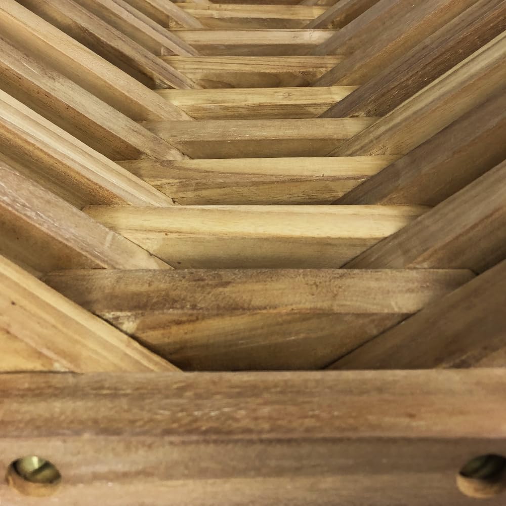 Set di 2 Sedie Pieghevoli Nicla in Legno Teak | Elegante Design a Doghe, Resistenti per Giardino, Terrazza e Balcone | Certificato FSC