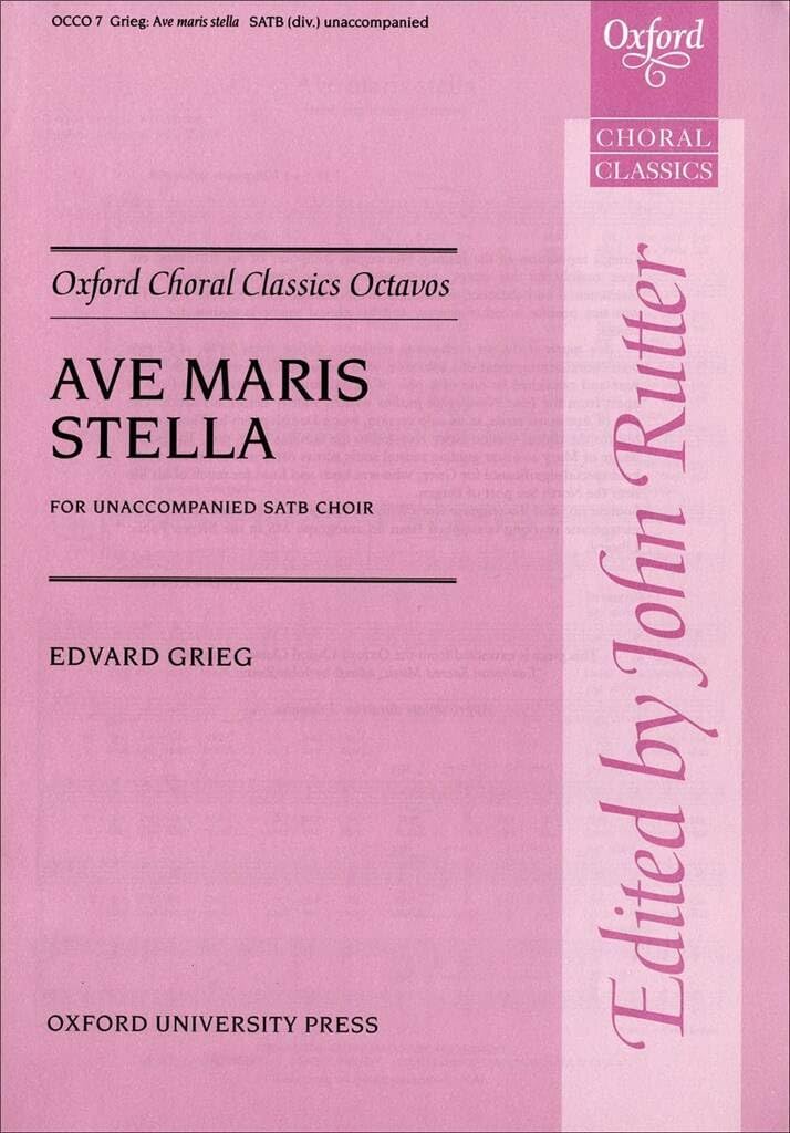 Ave maris stella Vocal score SATB (with divisions) unaccompanied Grieg, Edvar